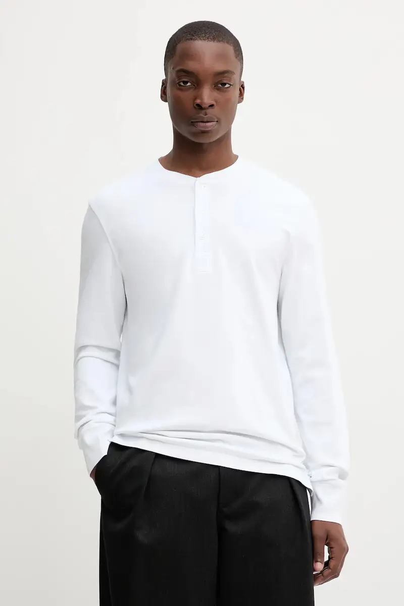 top a maniche lunghe in cotone colore bianco 31498