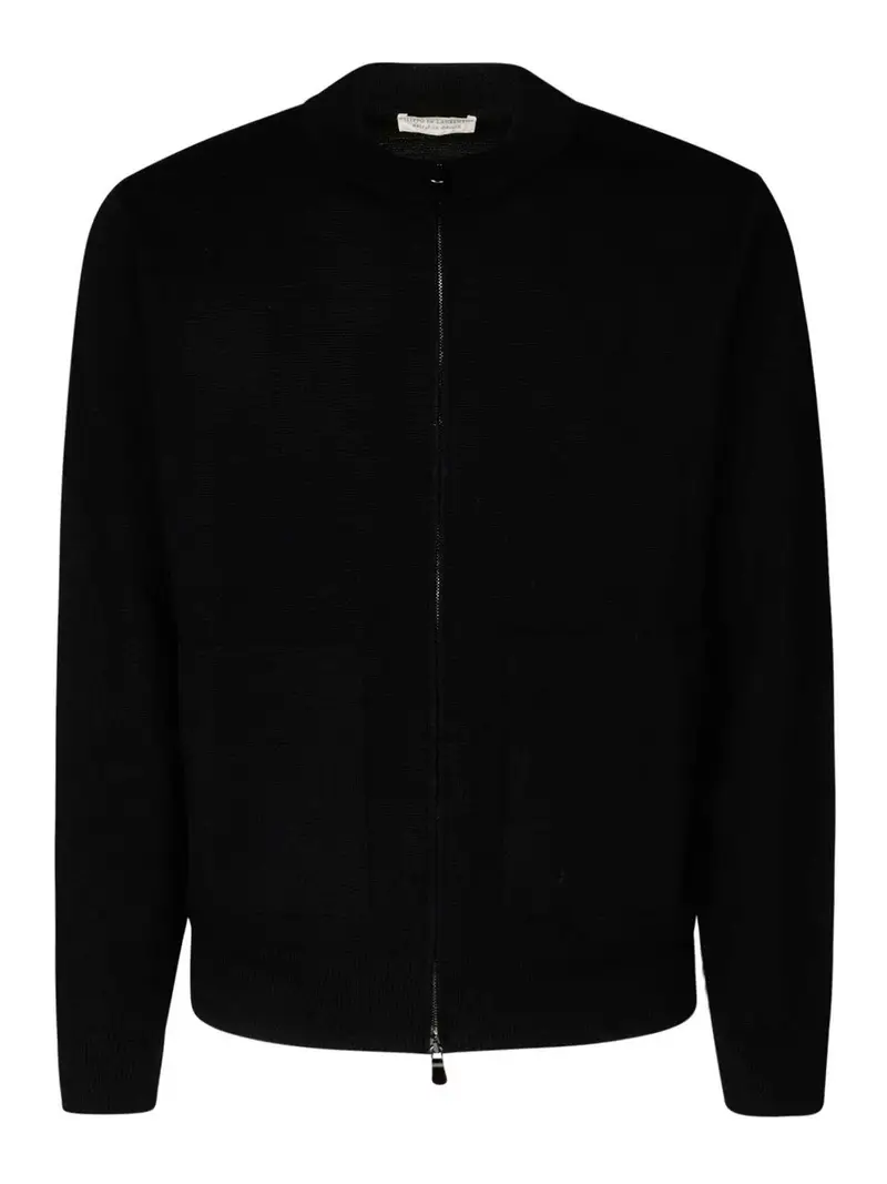 Bomber con zip Nero