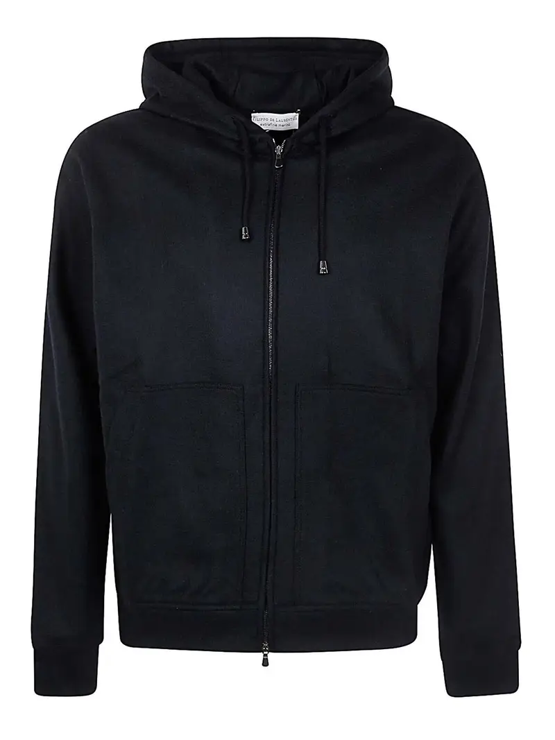 Felpa con cappuccio Nero