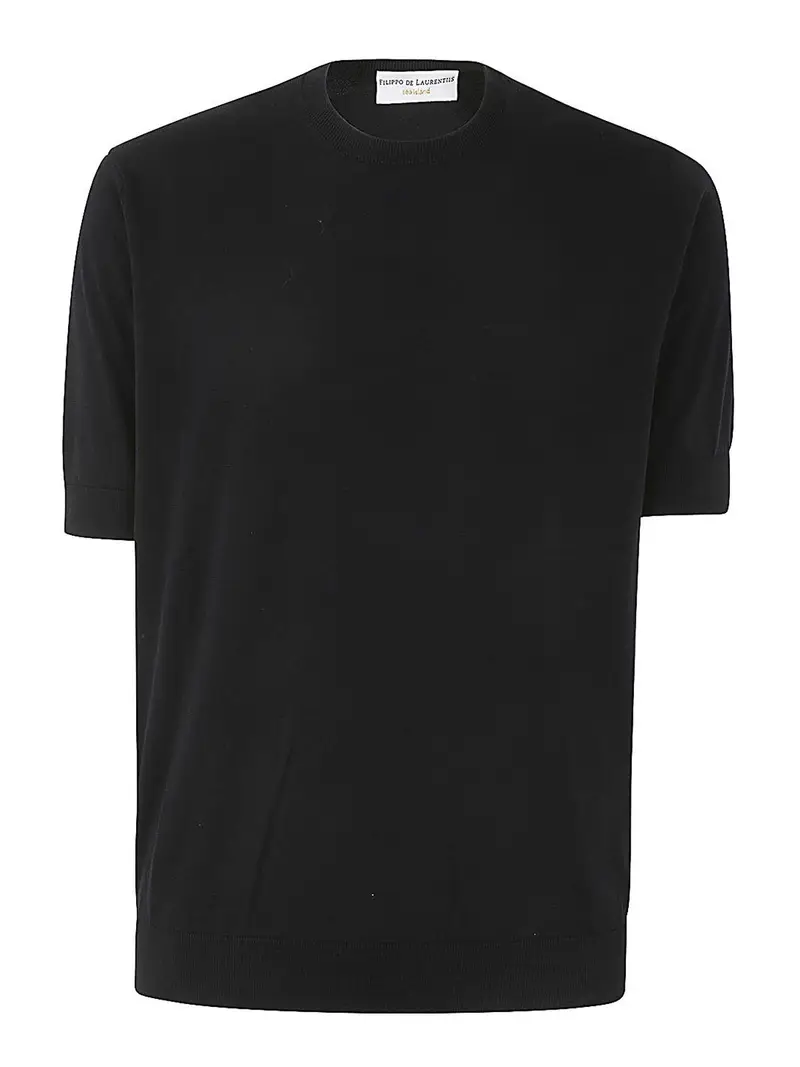 Maglia girocollo a maniche corte Blu