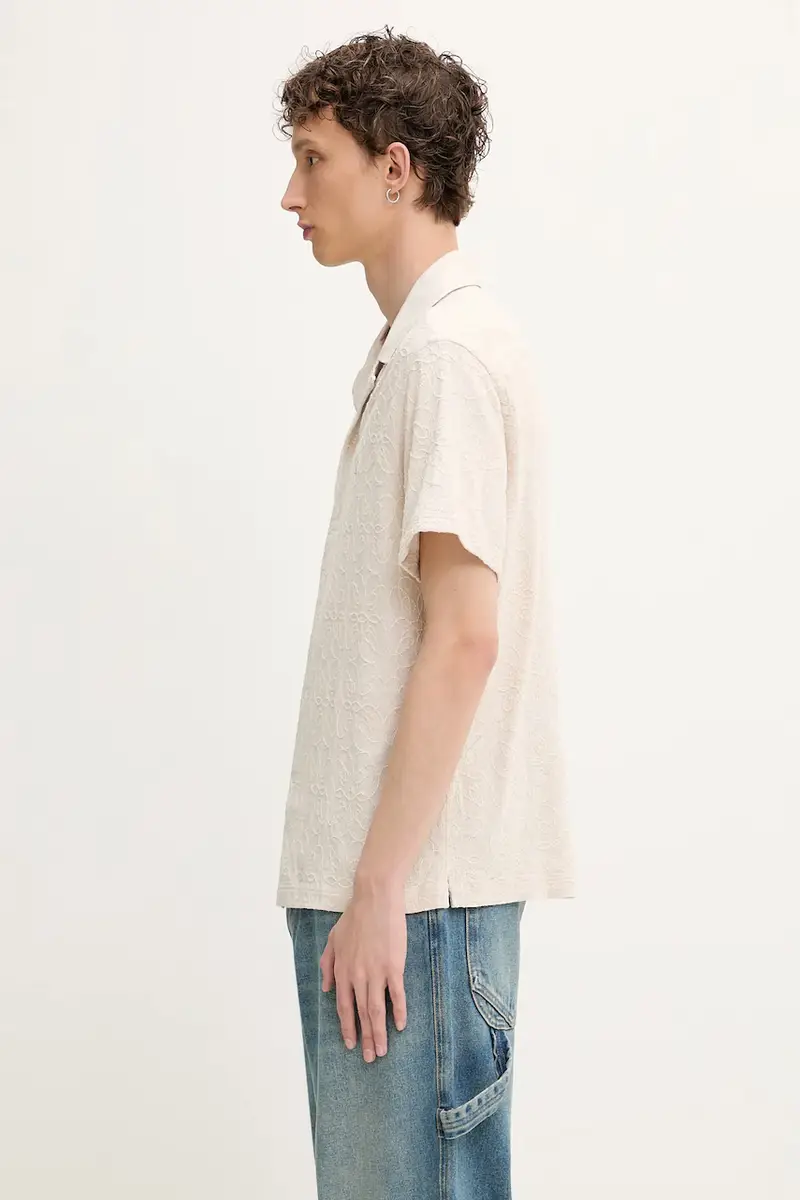 camicia in lino misto Resort Beige miniatura 2