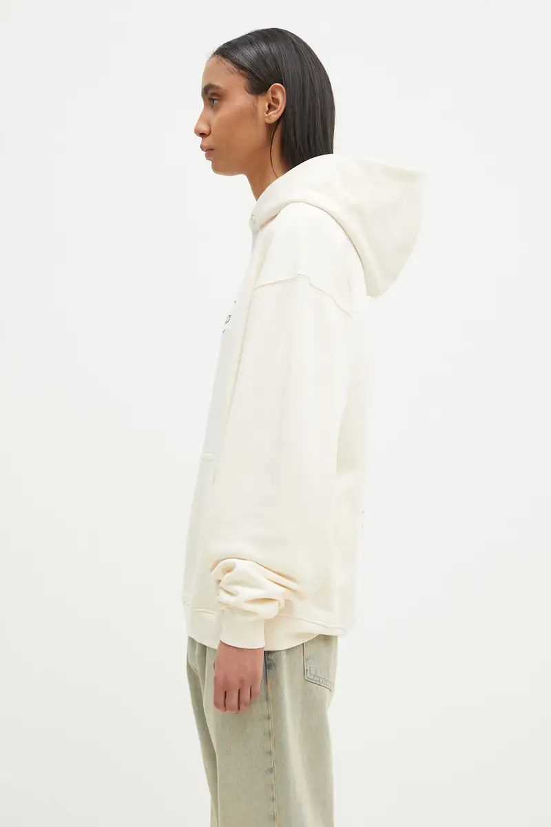 felpa in cotone colore beige con cappuccio 80699849936 miniatura 2