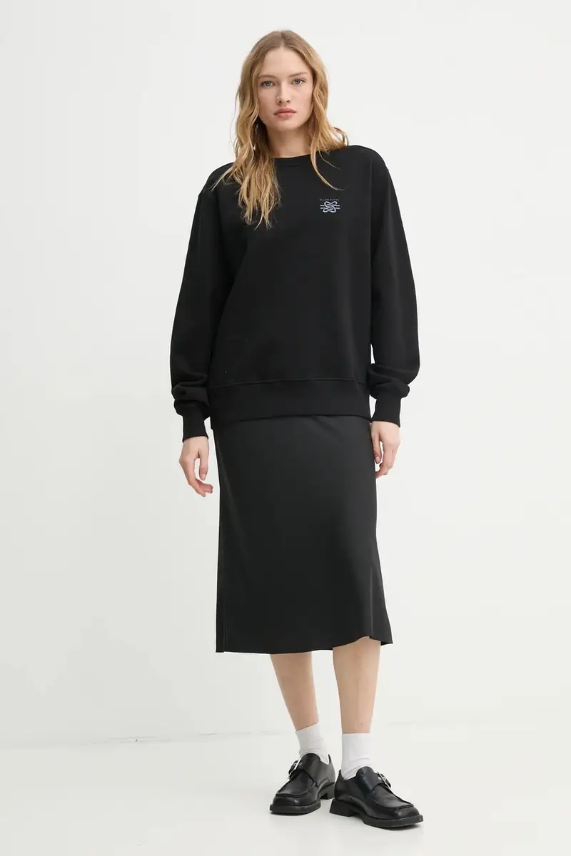 felpa in cotone colore nero 74599861861 miniatura 3