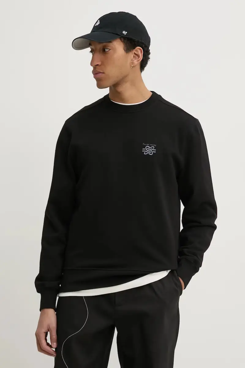 felpa in cotone colore nero 74599861861 miniatura 4