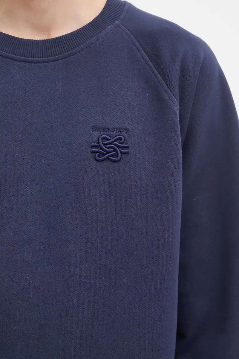 felpa in cotone Embroidered Knot Blu navy miniatura 4