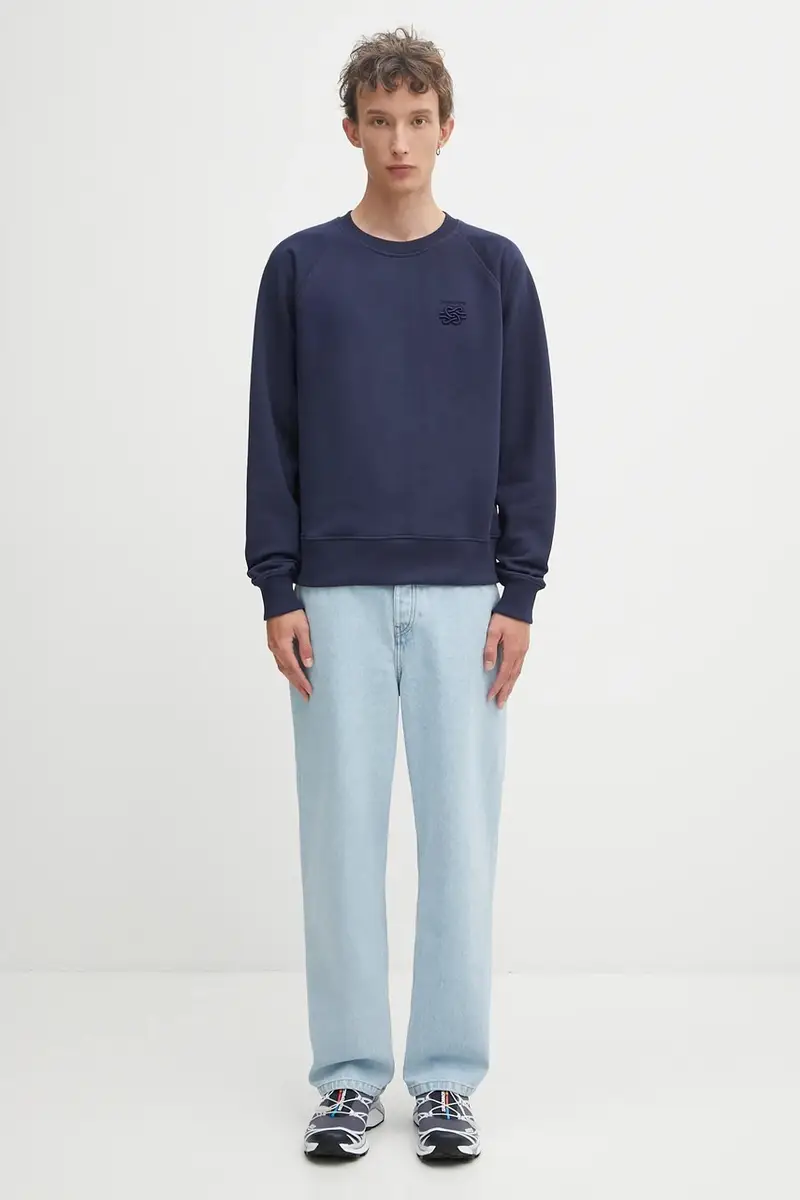 felpa in cotone Embroidered Knot Blu navy miniatura 5