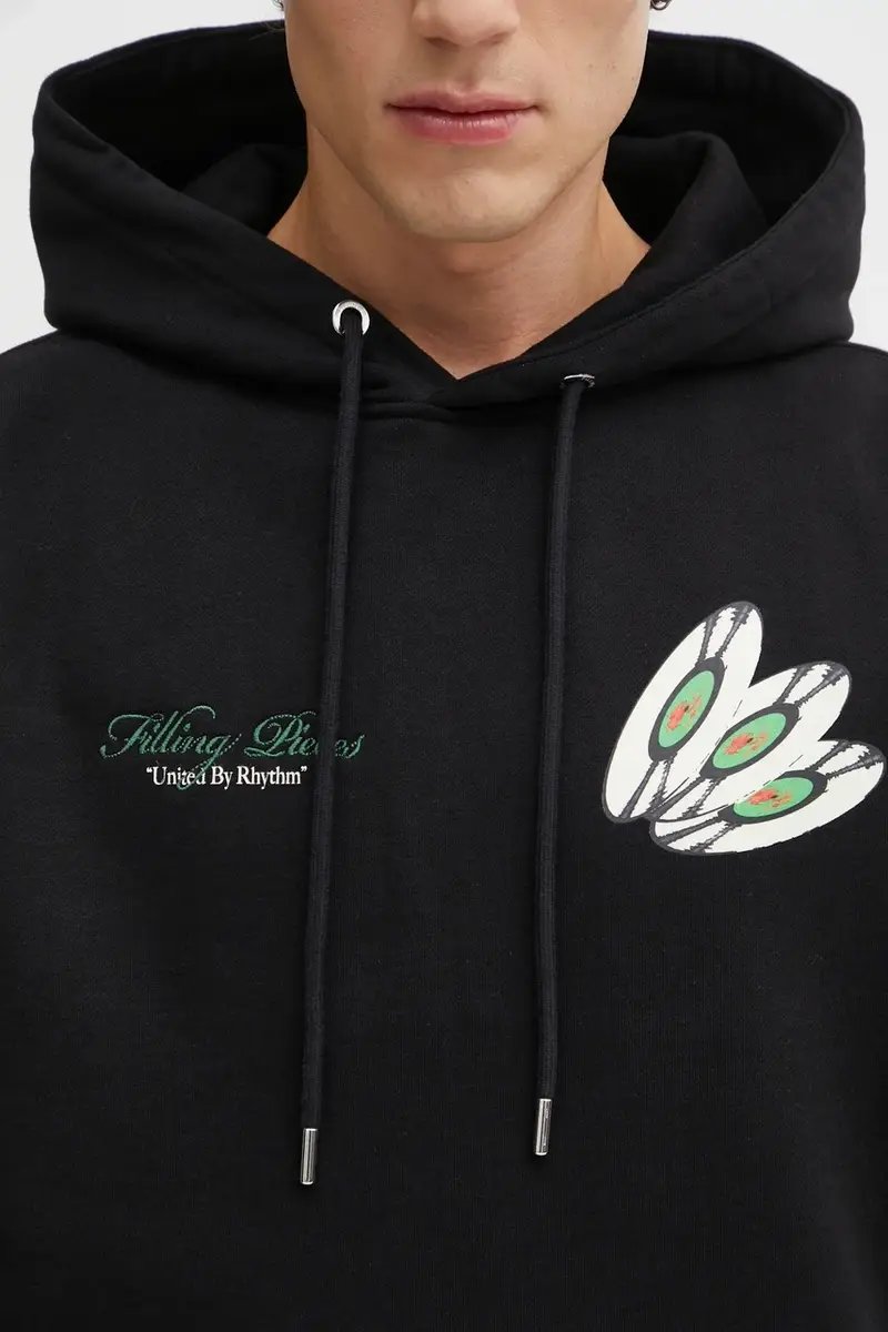 felpa in cotone Hoodie DJ uomo colore nero con cappuccio 422532501241 miniatura 4