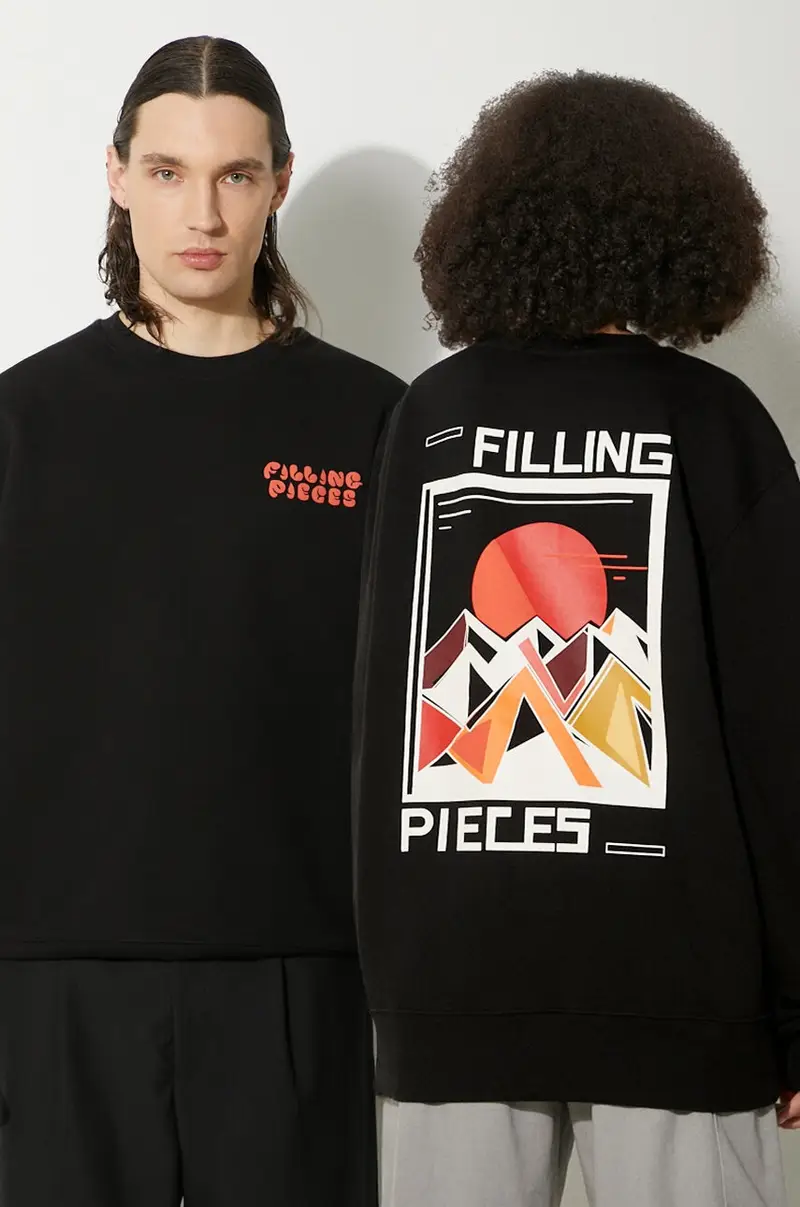 felpa in cotone Sunset colore nero 74517021861