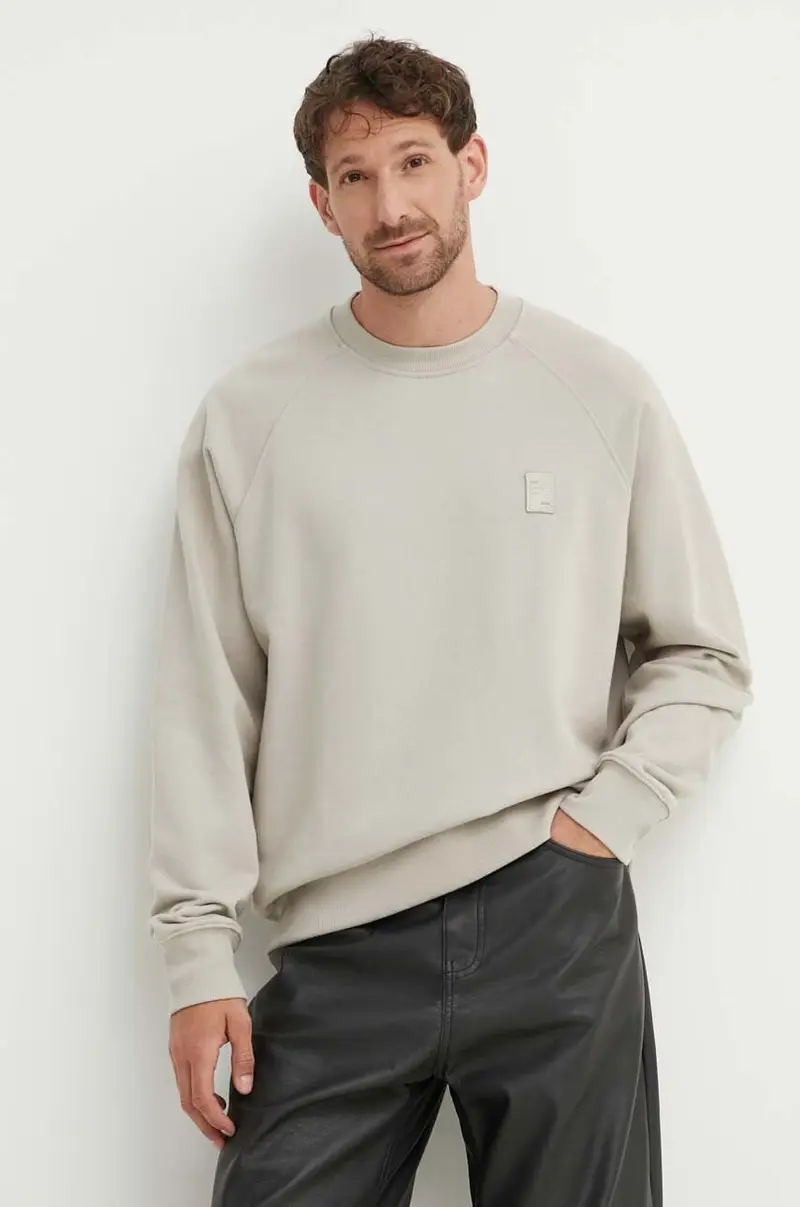 felpa in cotone uomo Grigio