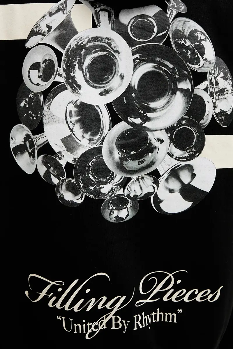 felpa in cotone Zip Hoodie Bouquet Nero miniatura 5