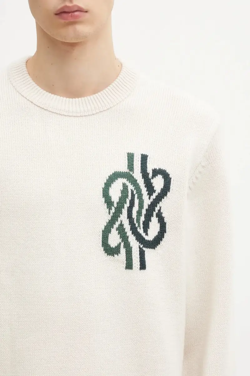 maglione con lana Knit Sweater Knot colore beige 422575500265 miniatura 4