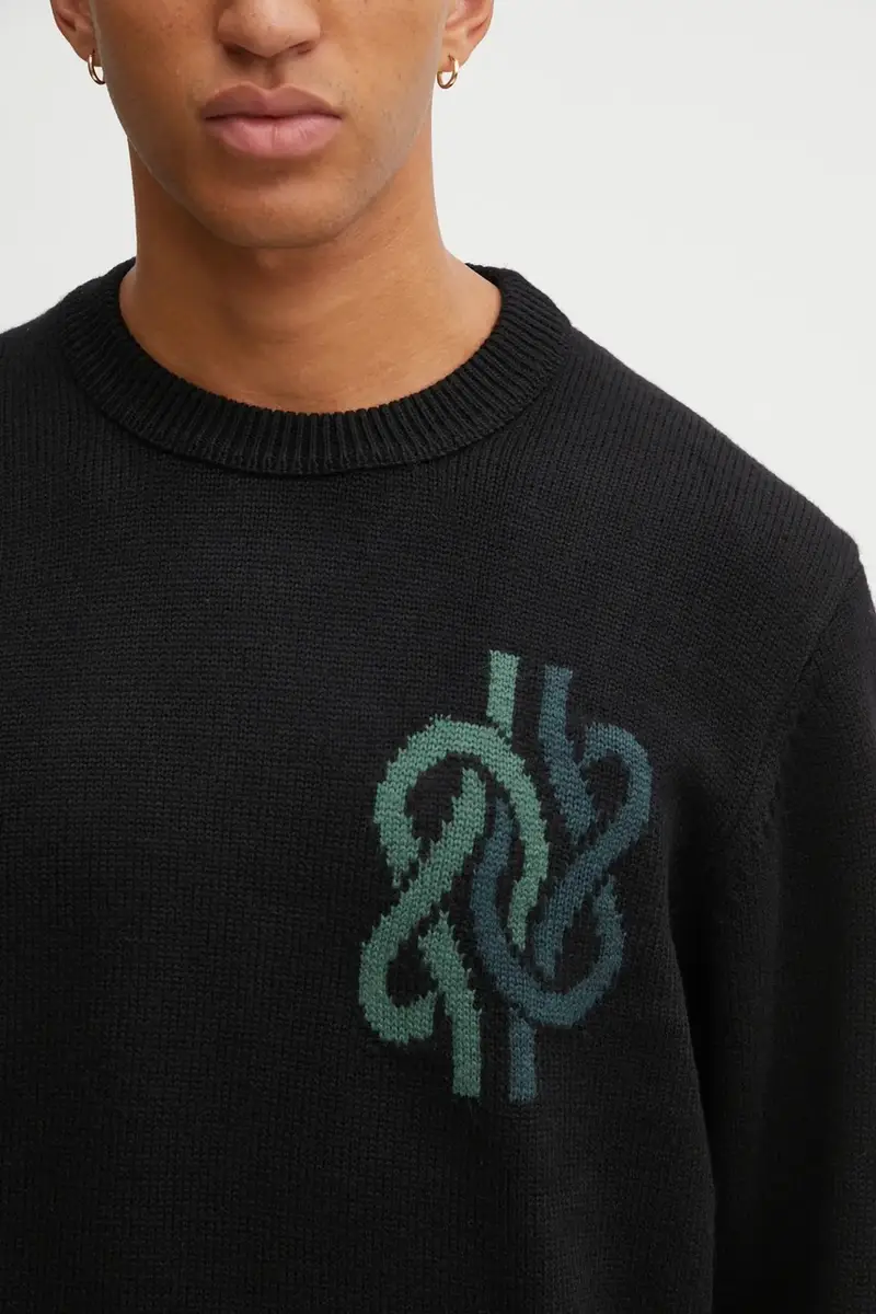 maglione con lana Knit Sweater Knot colore nero 422575500265 miniatura 4