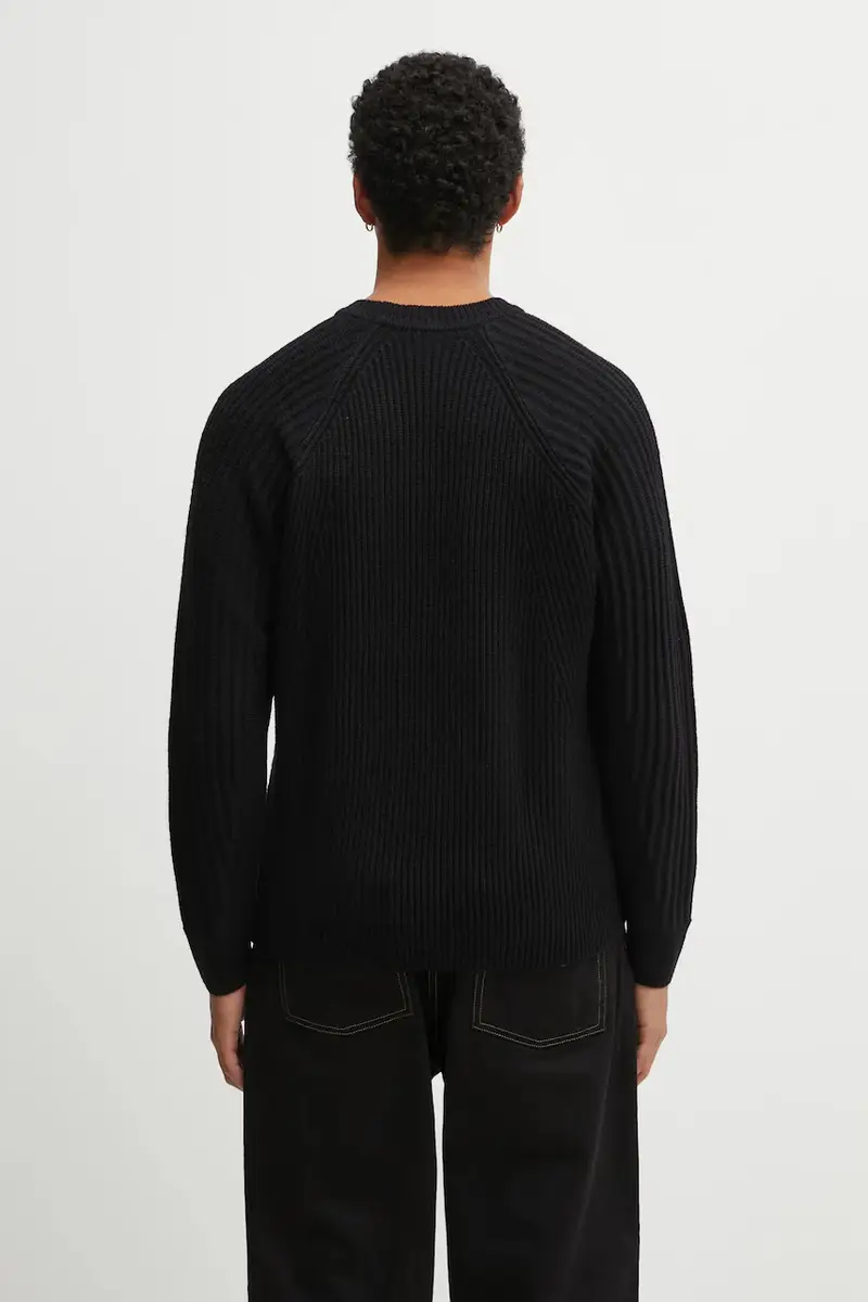 maglione con lana Knit Sweater Raglan colore nero 422575500261 miniatura 3