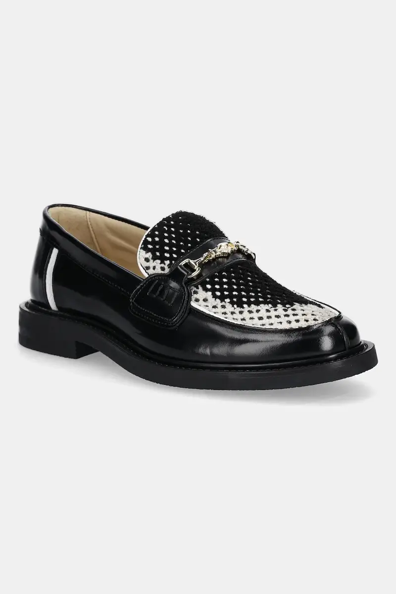scarpe in pelle Loafer Rugby Degrade uomo colore nero 122511303248