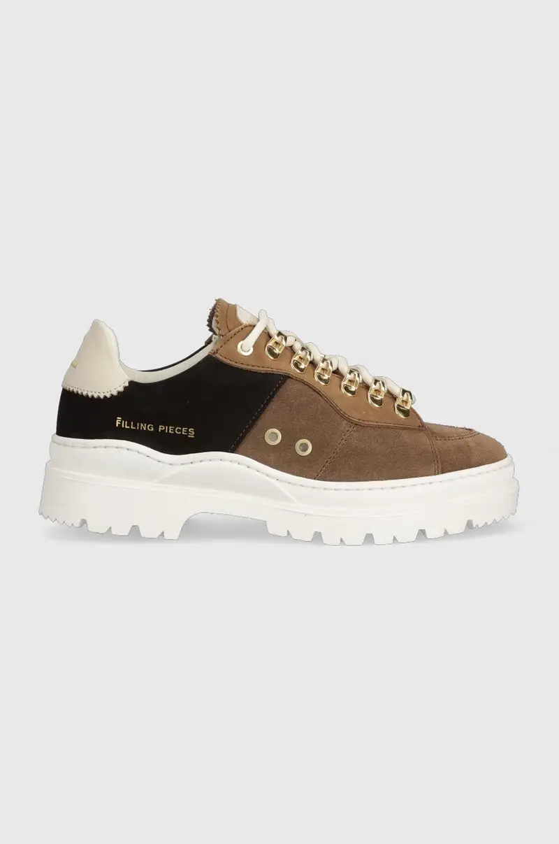sneakers in camoscio Court Serrated Topaz 71633831933 Marrone