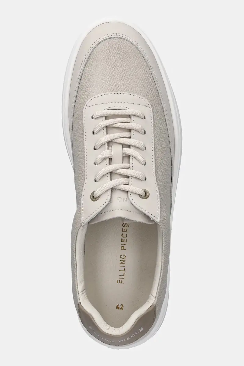 sneakers in pelle Mondo Tech Crumbs Beige miniatura 4