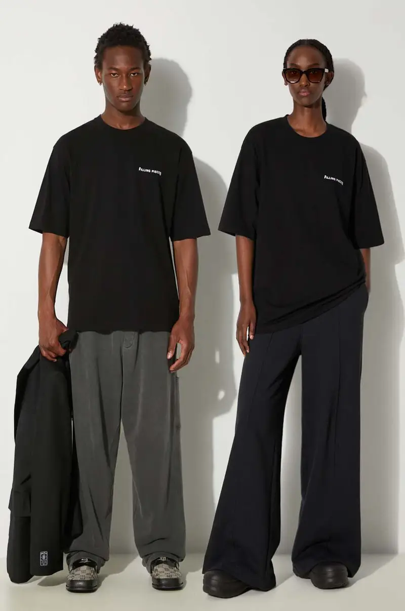 t-shirt in cotone Boxy colore nero 74413781861