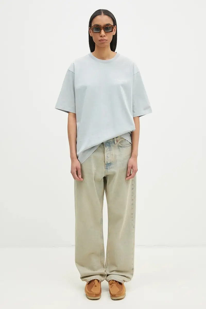 t-shirt in cotone colore grigio 74413789980 miniatura 5