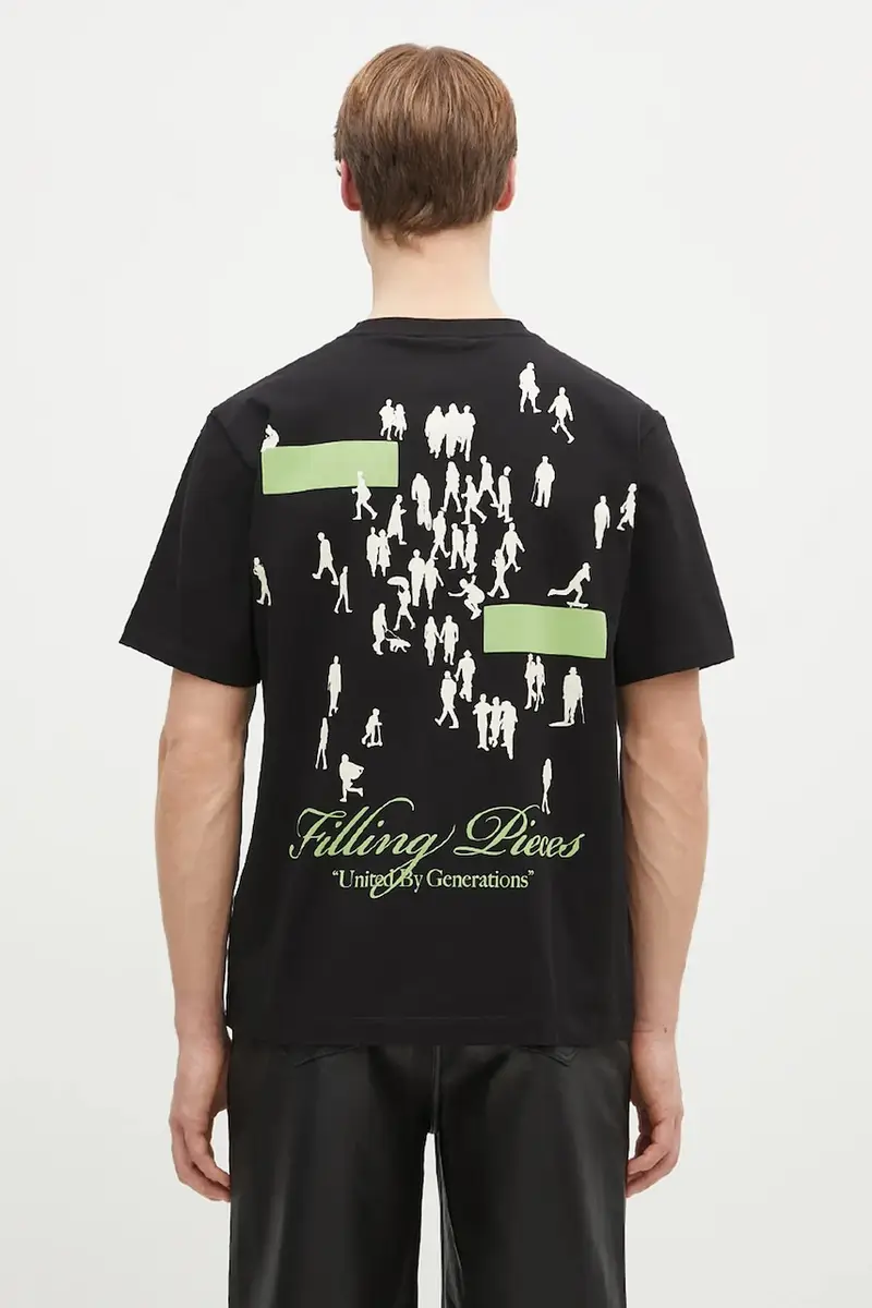 t-shirt in cotone colore nero 74499871861