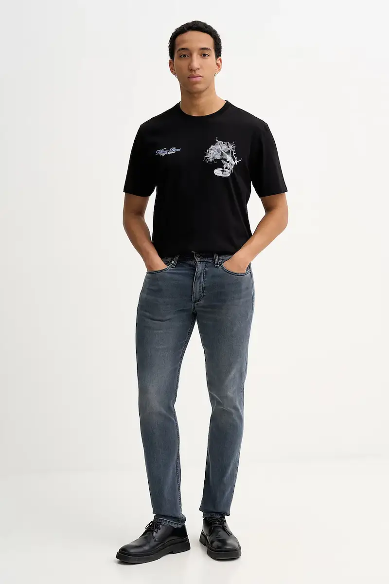 t-shirt in cotone Grammophone Nero miniatura 2