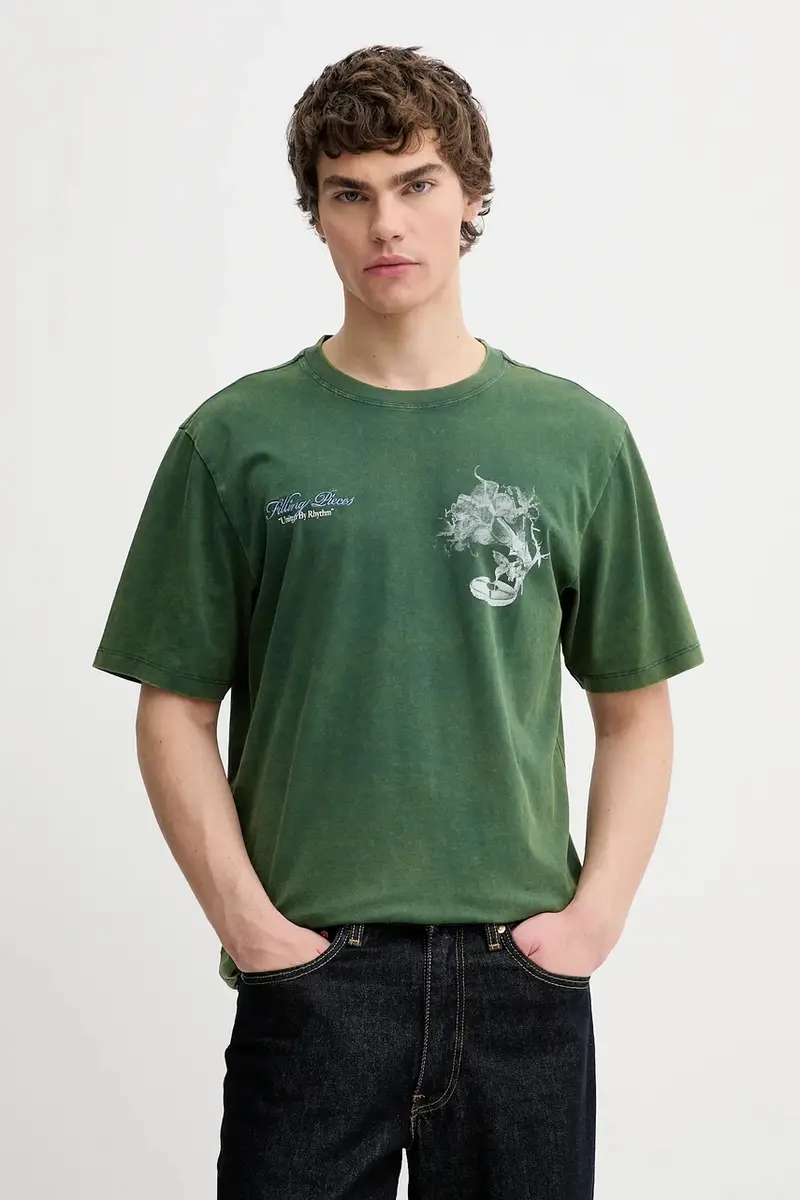 t-shirt in cotone Grammophone Verde miniatura 3