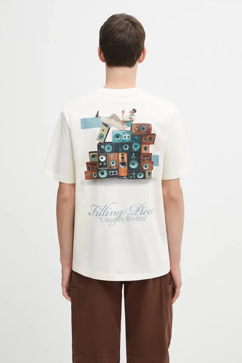 Filling Pieces T-shirt Uomo Beige 3170291 miniatura 3