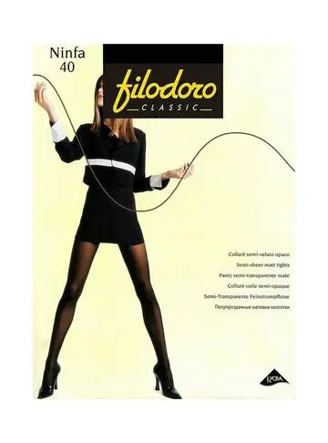 Collant donna tutto nudo in lycra semi velata 40 den Filodoro Ninfa 40