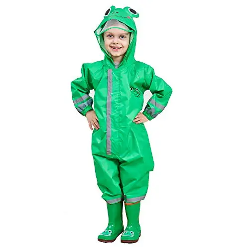 FILOWA Impermeabile Pioggia Bambino Impermeabile Antipioggia Bambini e ragazzi Tuta Poncho Portatile con Cappuccio miniatura 3