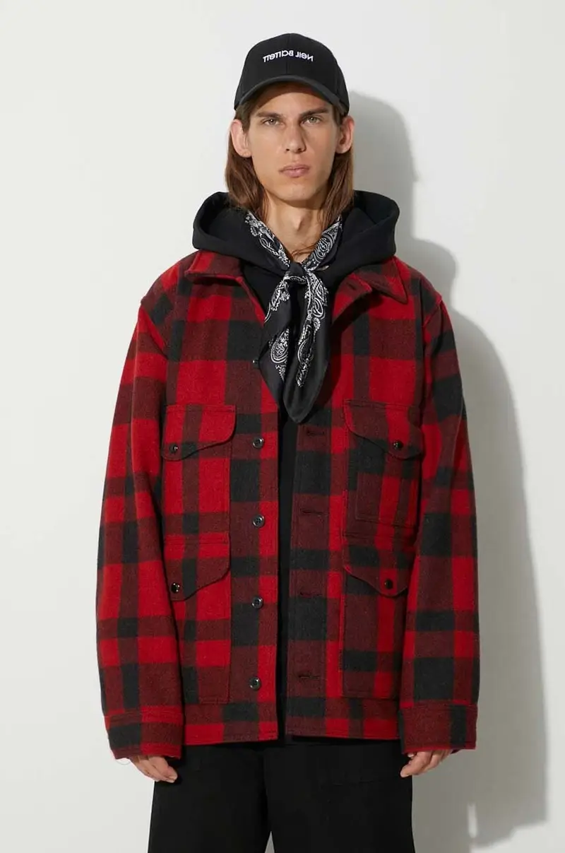 giacca in lana Mackinaw Cruiser FMCPS0015 Rosso