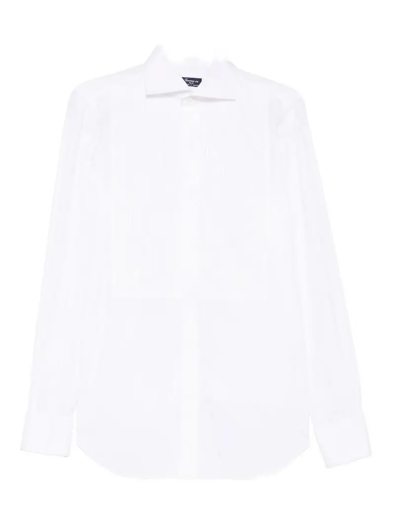 Camicia in cotone da smoking Bianco