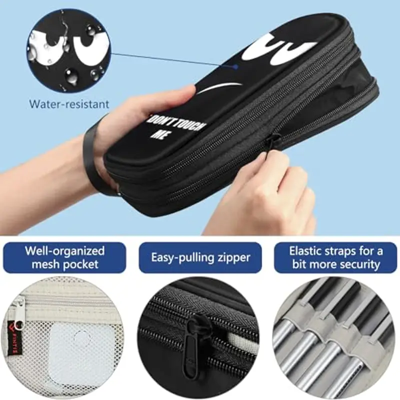 FINTIE Astuccio di Grande Capacità, Espandibile Portatile Cancelleria Portamatite Trucco Borsa con Cerniera per Scuola Ufficio Adulto Ragazze Ragazzi Studenti miniatura 3