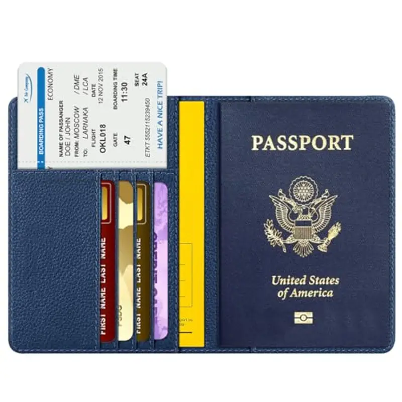 FINTIE Porta passaporto Blu 1600027 miniatura 2