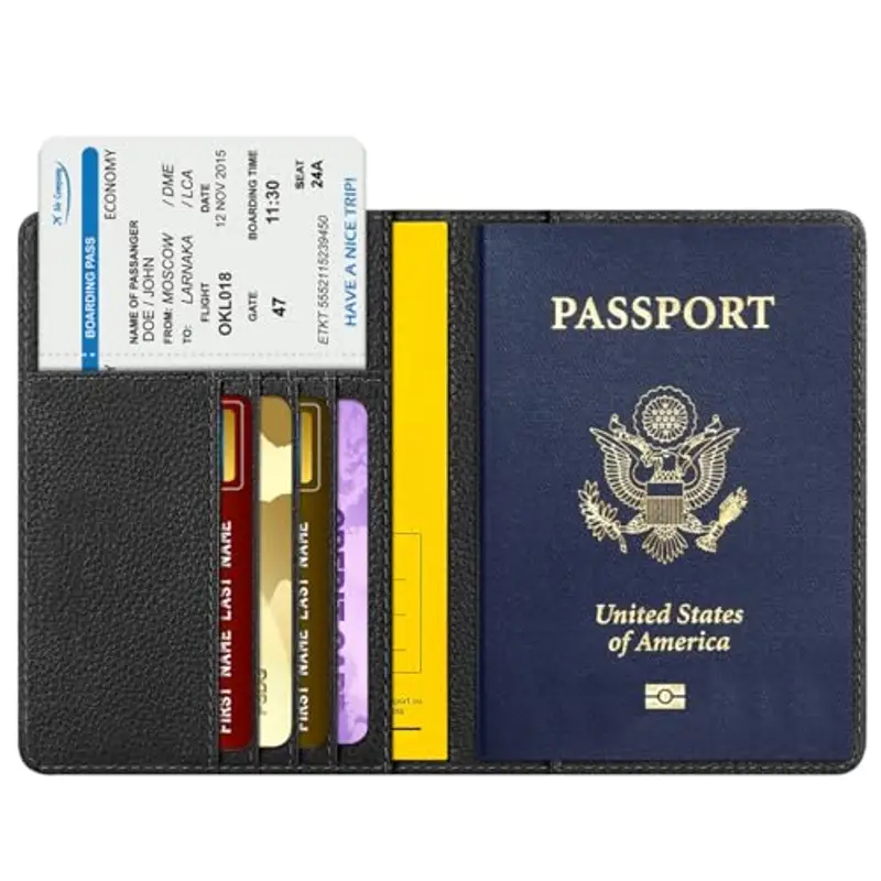 FINTIE Porta passaporto Nero 943021 miniatura 2