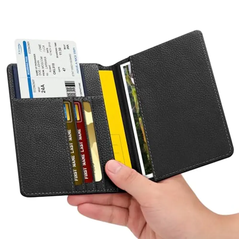 FINTIE Porta passaporto Nero 943021 miniatura 3