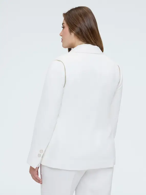 Fiorella Rubino Blazer Donna Bianco 4246483 miniatura 2