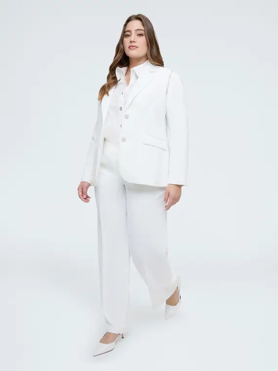 Fiorella Rubino Blazer Donna Bianco 4246483 miniatura 3