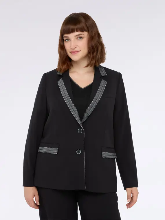 Fiorella Rubino Blazer Donna Nero 3177097 miniatura 3