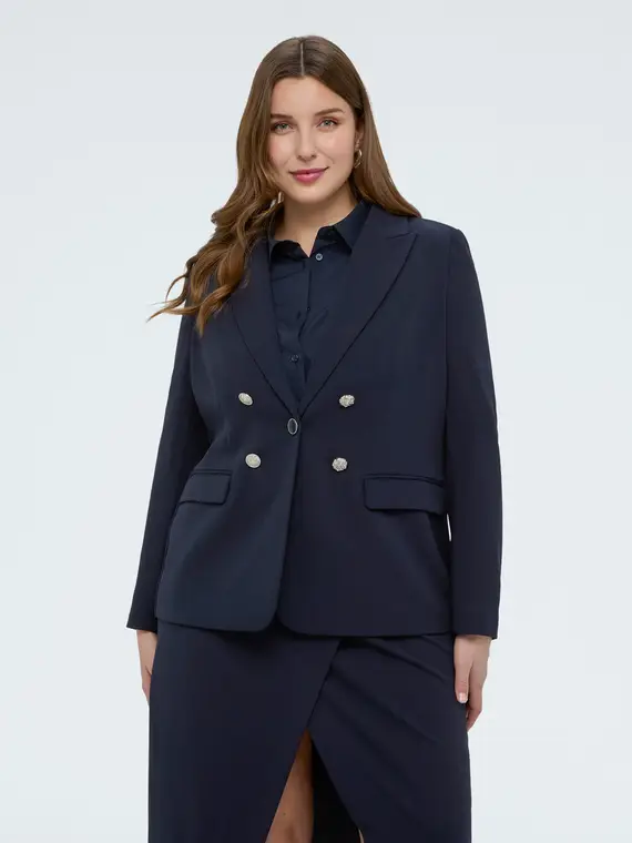 Fiorella Rubino Blazer Donna Blu 4246480 miniatura 3