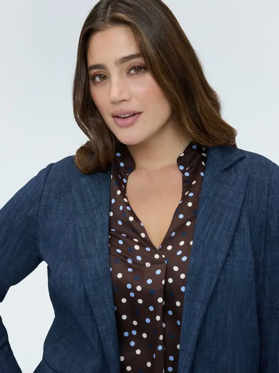 Fiorella Rubino Blazer Donna Blu 4246383 miniatura 3