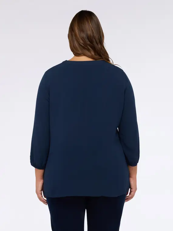 Blusa con ricamo paisley in viscosa Donna, Ottanio (52 IT) miniatura 2