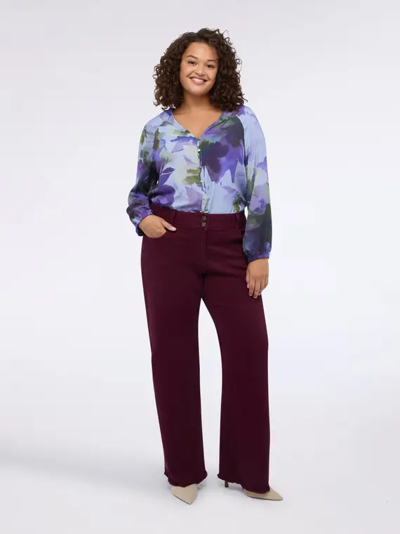 Blusa stampa floreale in viscosa Donna, (44-46 IT)