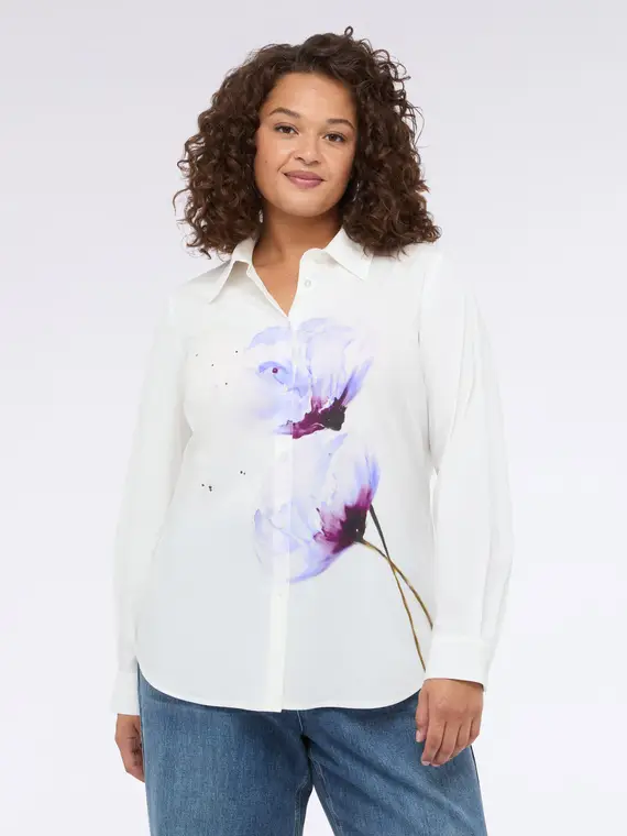 Camicia con stampa floreale Donna, (46 IT) miniatura 3