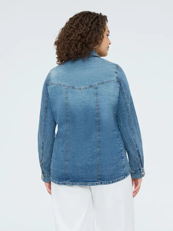 Camicia in denim con punti luce Donna, (48 IT) miniatura 2