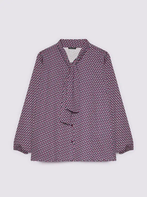 Camicia stampa geometrica in mussola Donna, (46 IT)