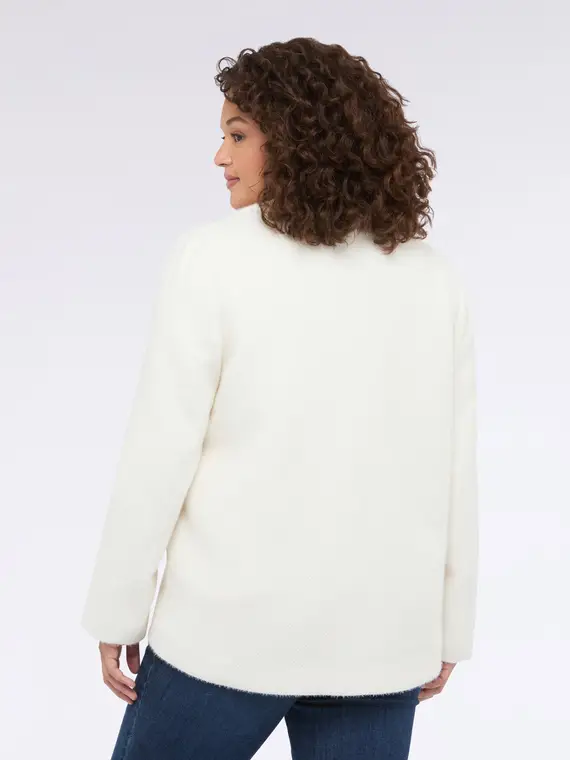 Cappotto con chiusura doppiopetto Donna, Bianco (56 IT) miniatura 2