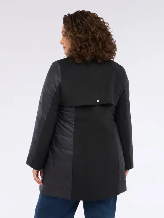 Cappotto con inserti in piumino Donna, Nero (58 IT) miniatura 2