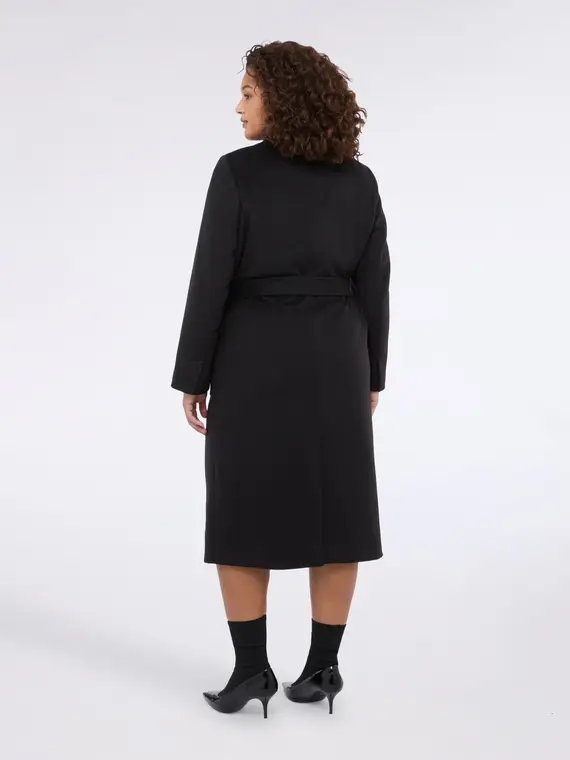 Cappotto lungo con cintura Donna, Nero (44 IT) miniatura 2