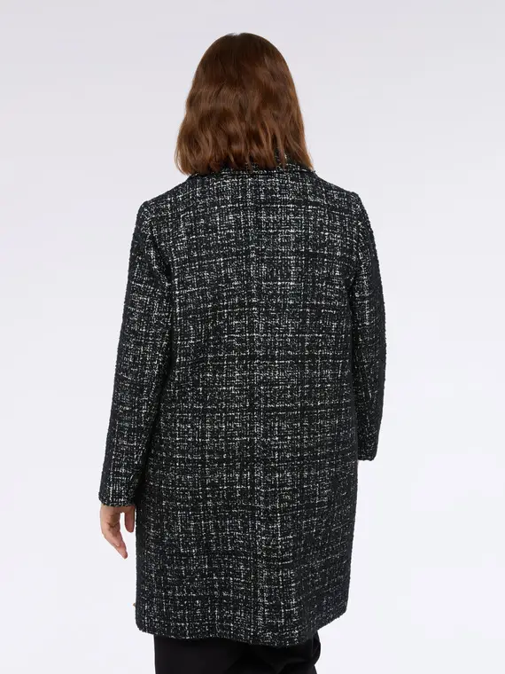Cappotto tessuto bouclé in misto lana Donna, Nero (58 IT) miniatura 2