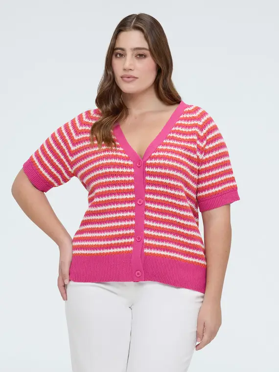 Fiorella Rubino Cardigan Donna Fucsia 4246410 miniatura 3