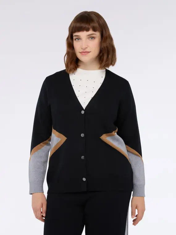 Fiorella Rubino Cardigan Donna Nero 3177069 miniatura 3